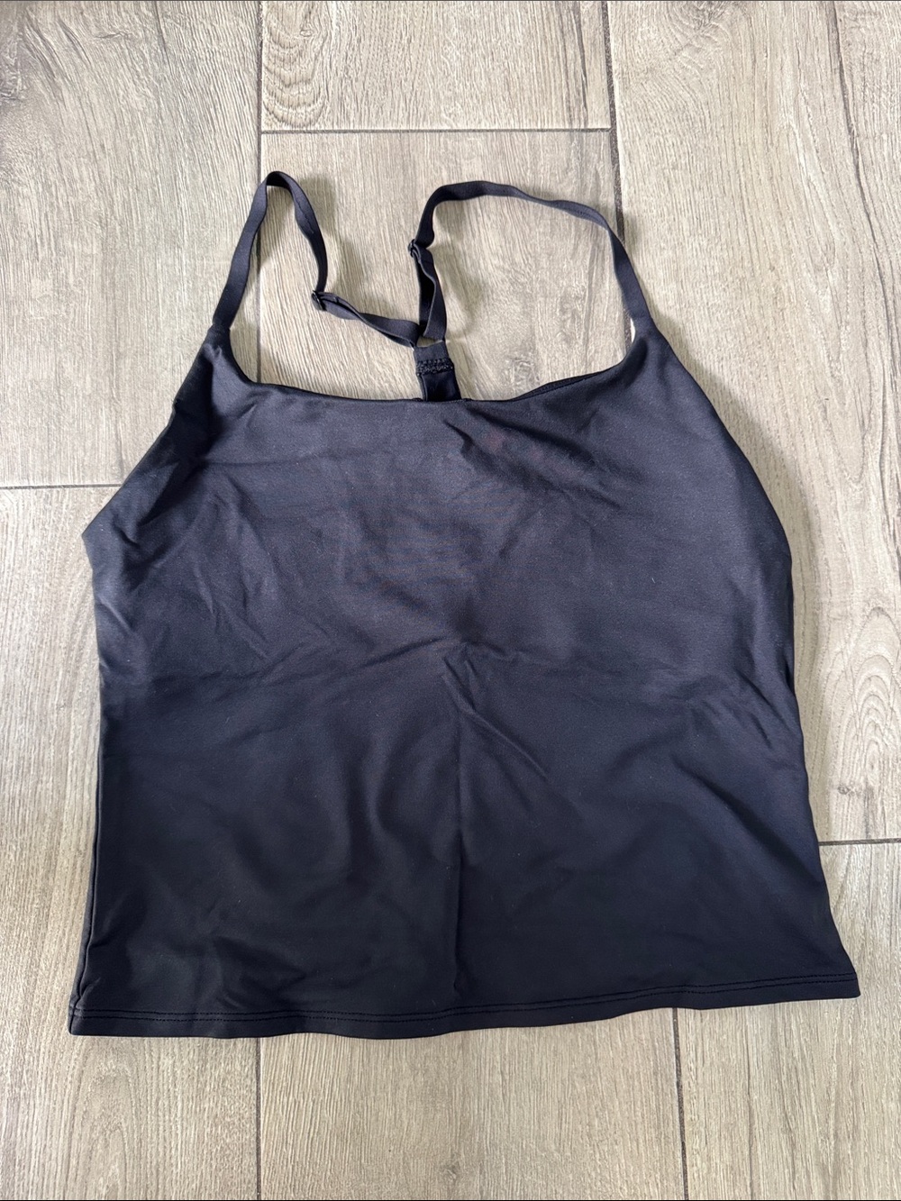 Outdoor Voices Black Workout Tank with Adjustable Straps